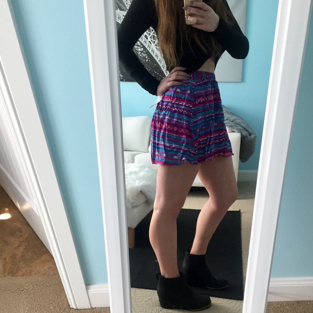 Color Pattern Forever 21 Skirt